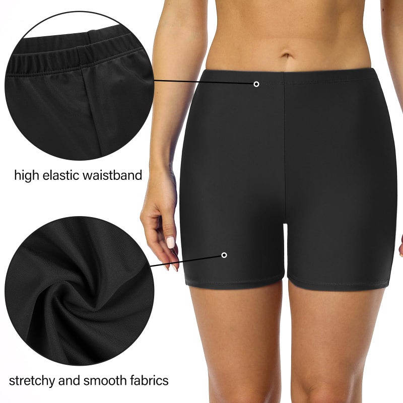 Firpearl Women's Board Shorts UPF50+ Sport Surf Shorts Swimsuit Bottom Swim Shorts Black US16 - Image 5